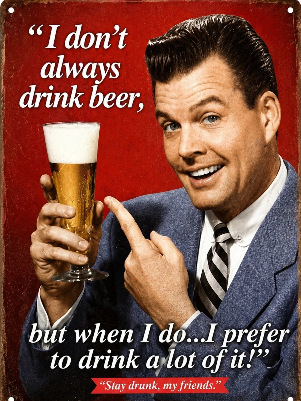 NEW I Don’t Always Drink Beer Metal Sign